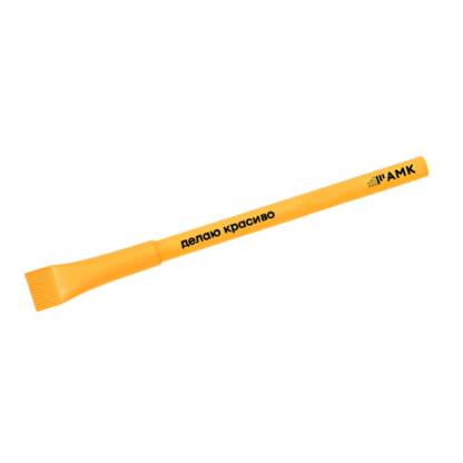 Ручка шариковая желтая АМК